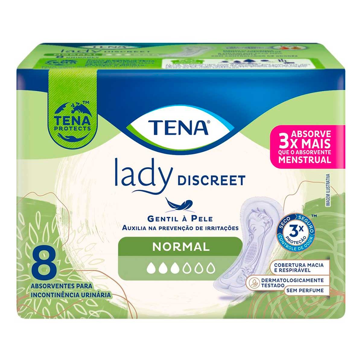 Absorvente para Incontinência Urinária Normal Tena Lady Discreet 8 Unidades