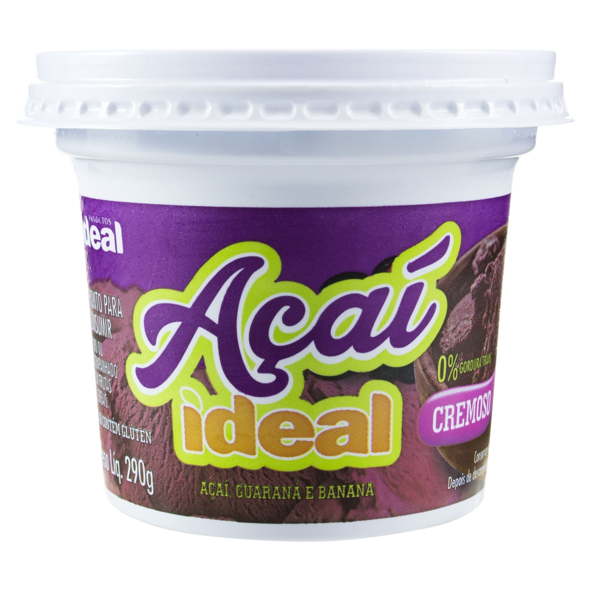 Açaí com Guaraná e Banana Ideal 290 g