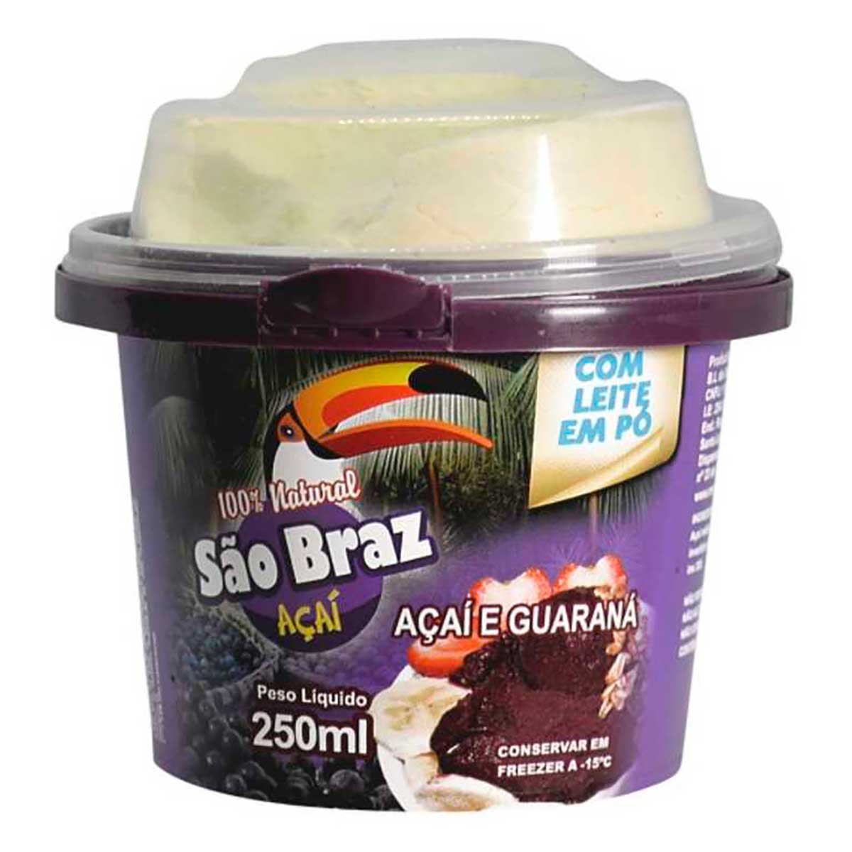 Açaí com Leite em Pó São Braz Pote 250 ml