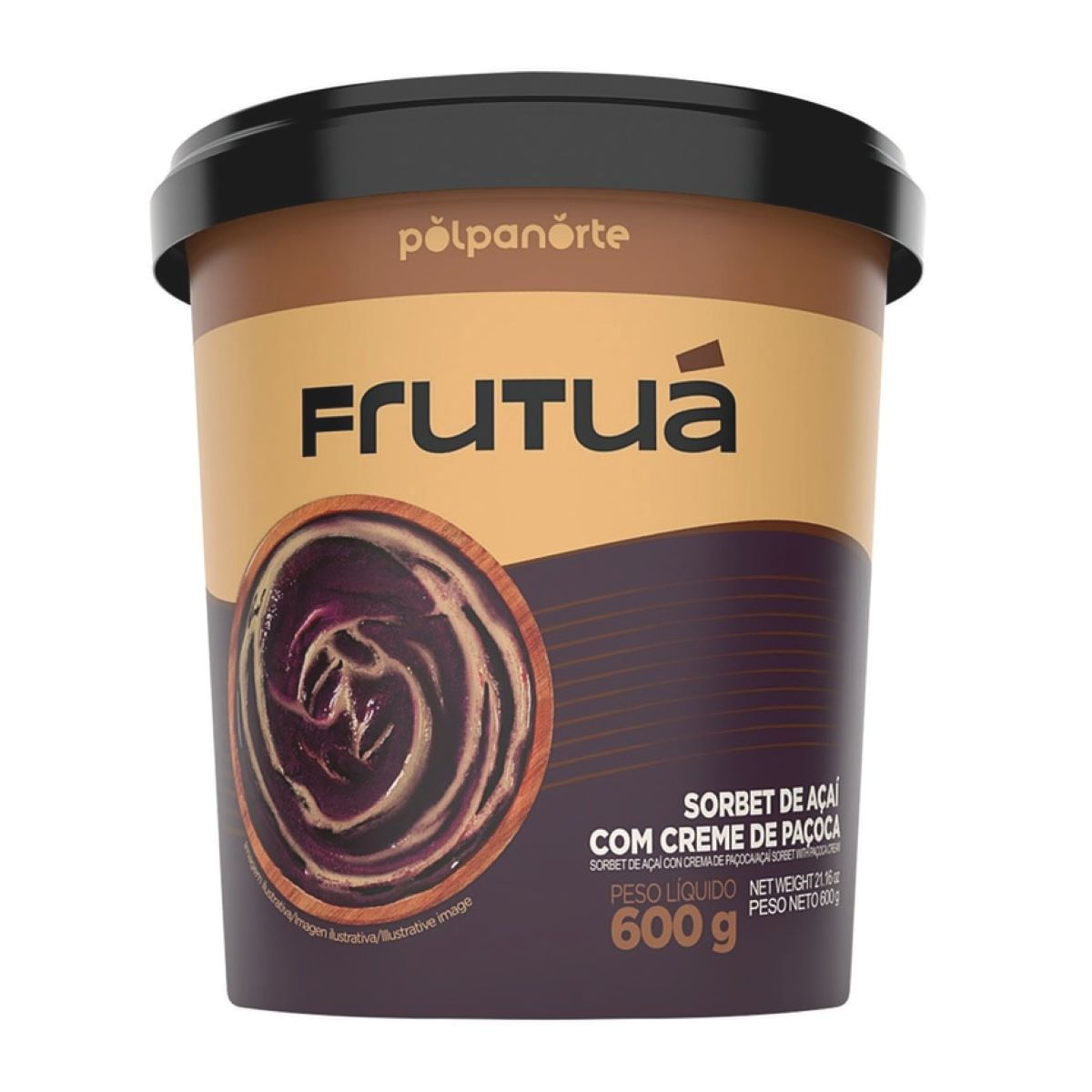 Açaí Amendoim Polpanorte Frutuá 600 g