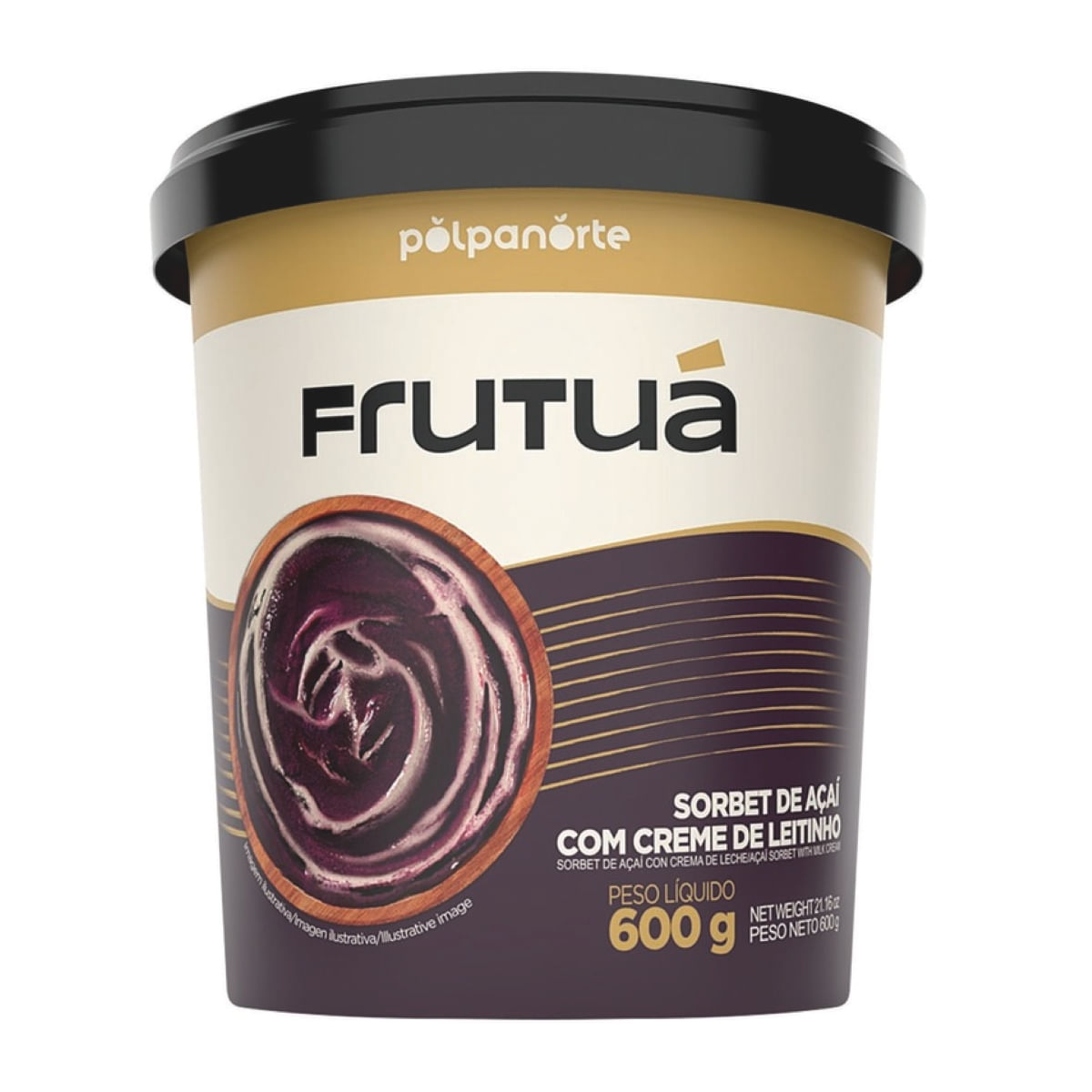 Açaí Frutoa Leitinho Polpanorte 600 g