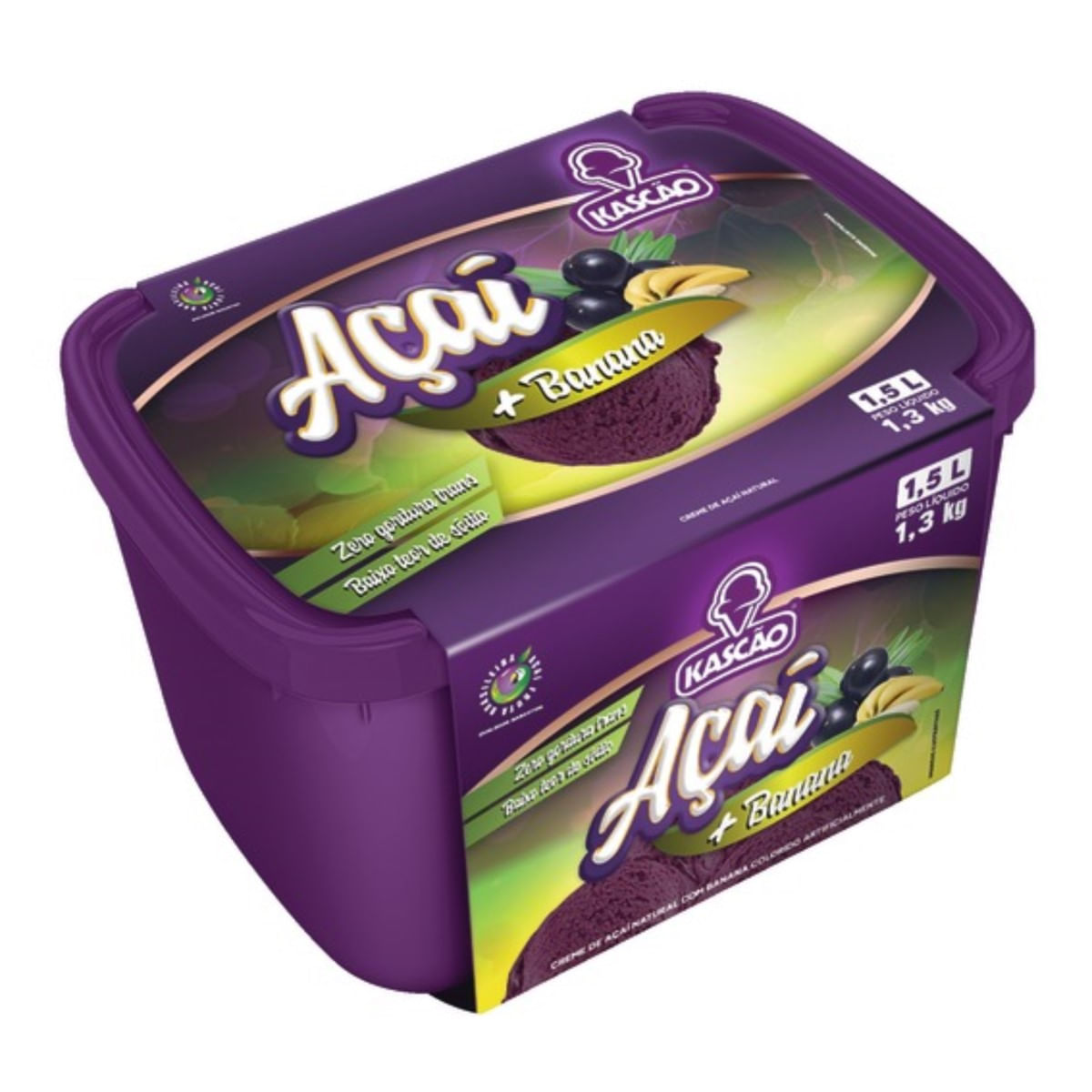 Açaí Kascão Banana 1,5 L