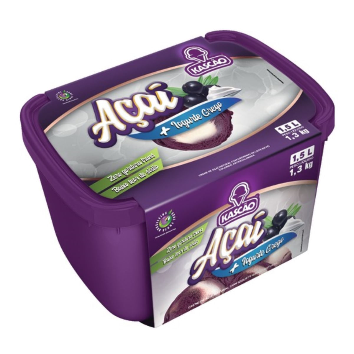 Açaí Kascão Yogurte Grego 1,5 L