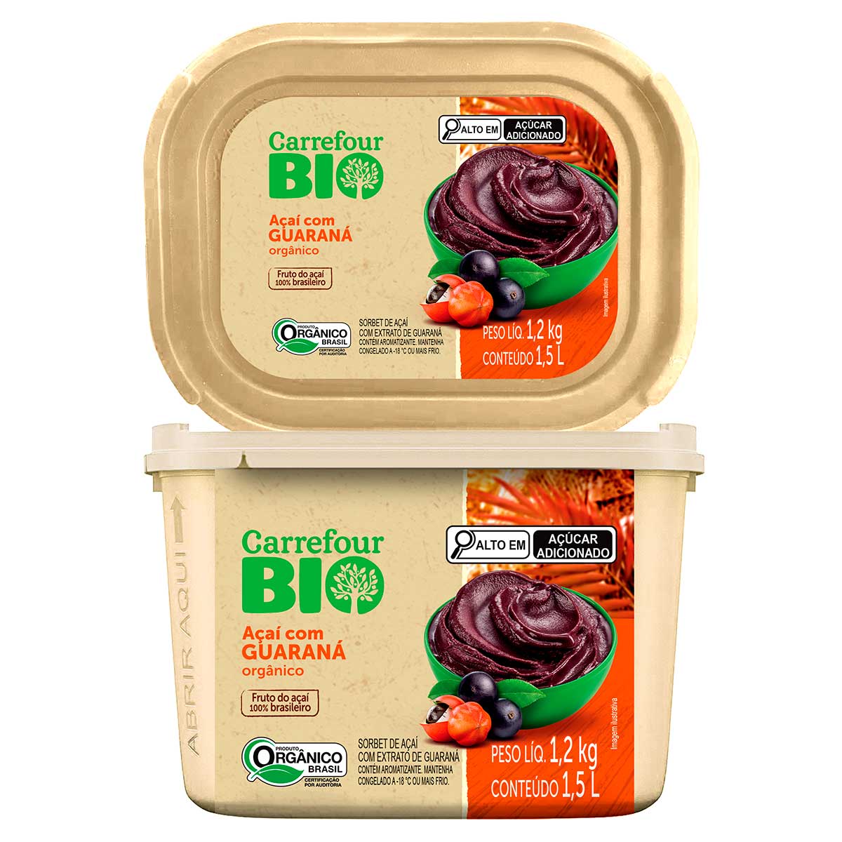 Açaí Orgânico Guaraná Carrefour Bio 1,5 L