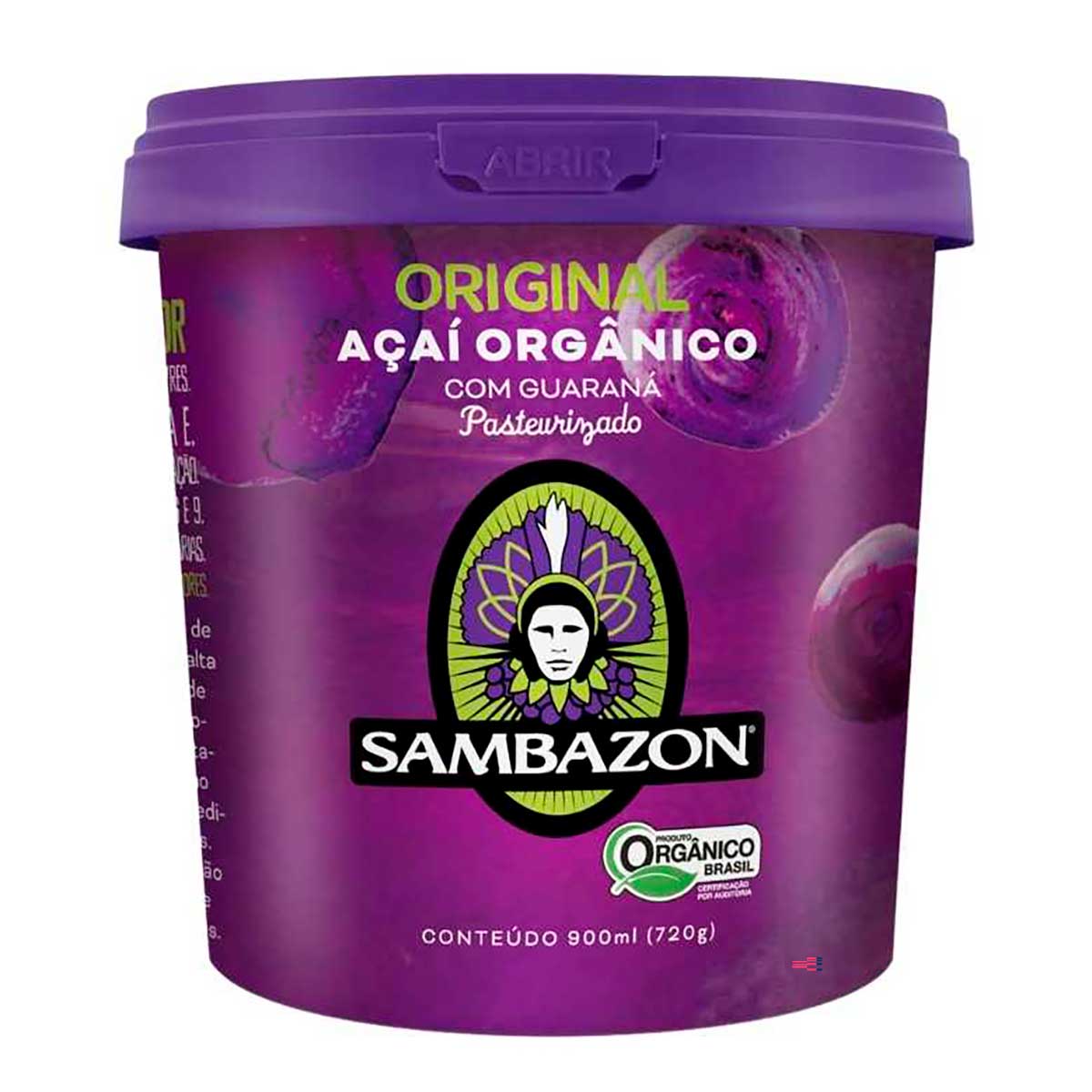 Açaí Orgânico Sambazon Guaraná Pote 900 g