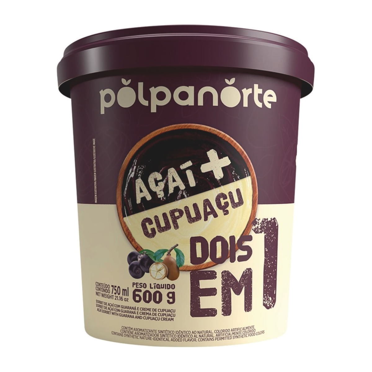 Açaí com Cupuaçu Polpanorte 750 ml