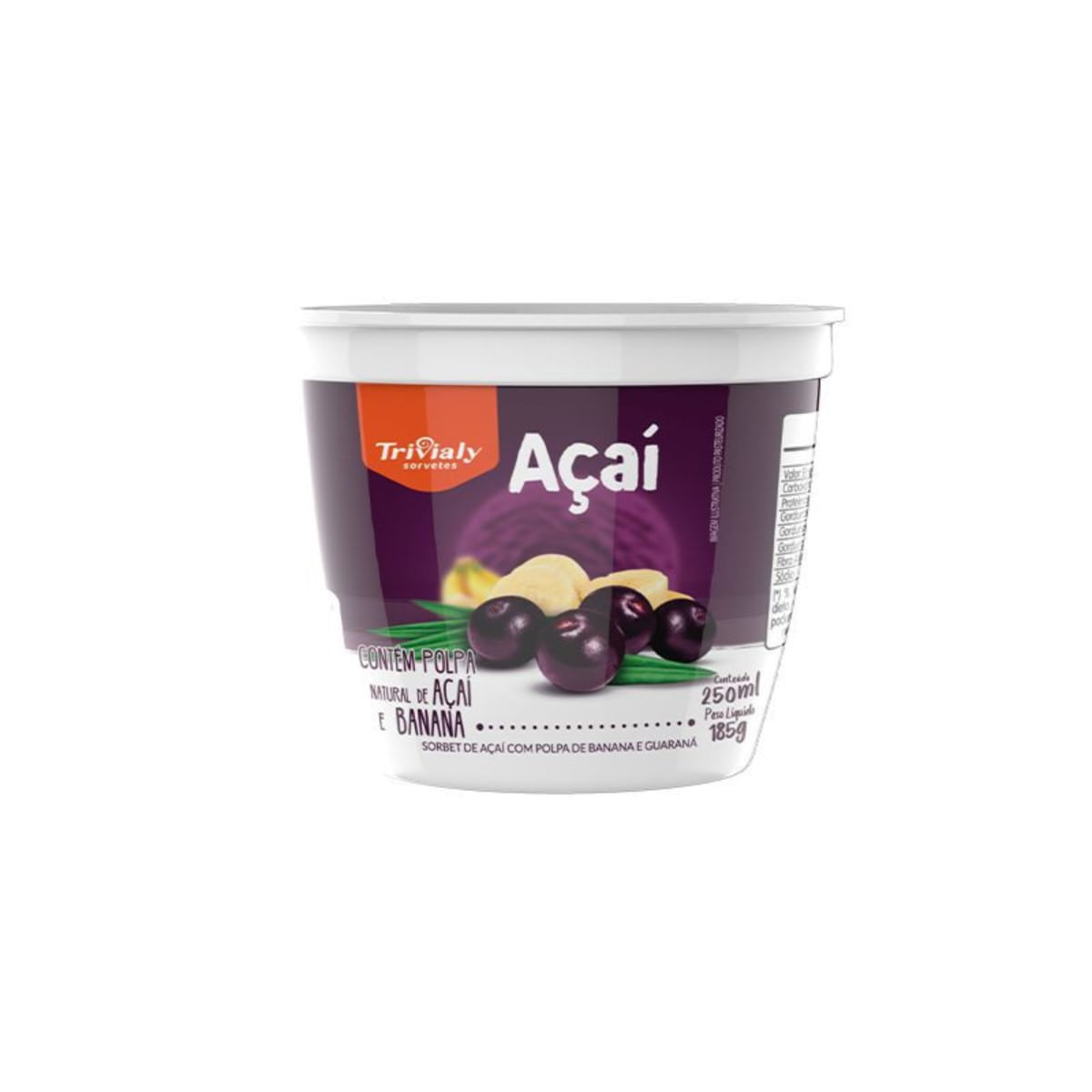 Açaí com Guaraná Trivialy 250 ml