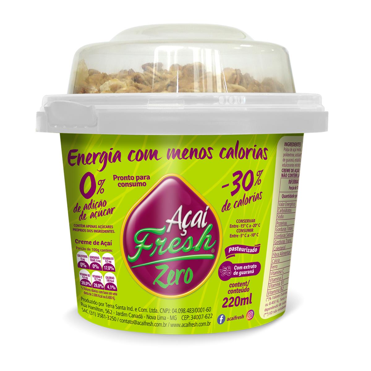 Açaí Zero Açaí Fresh Pote 220 ml