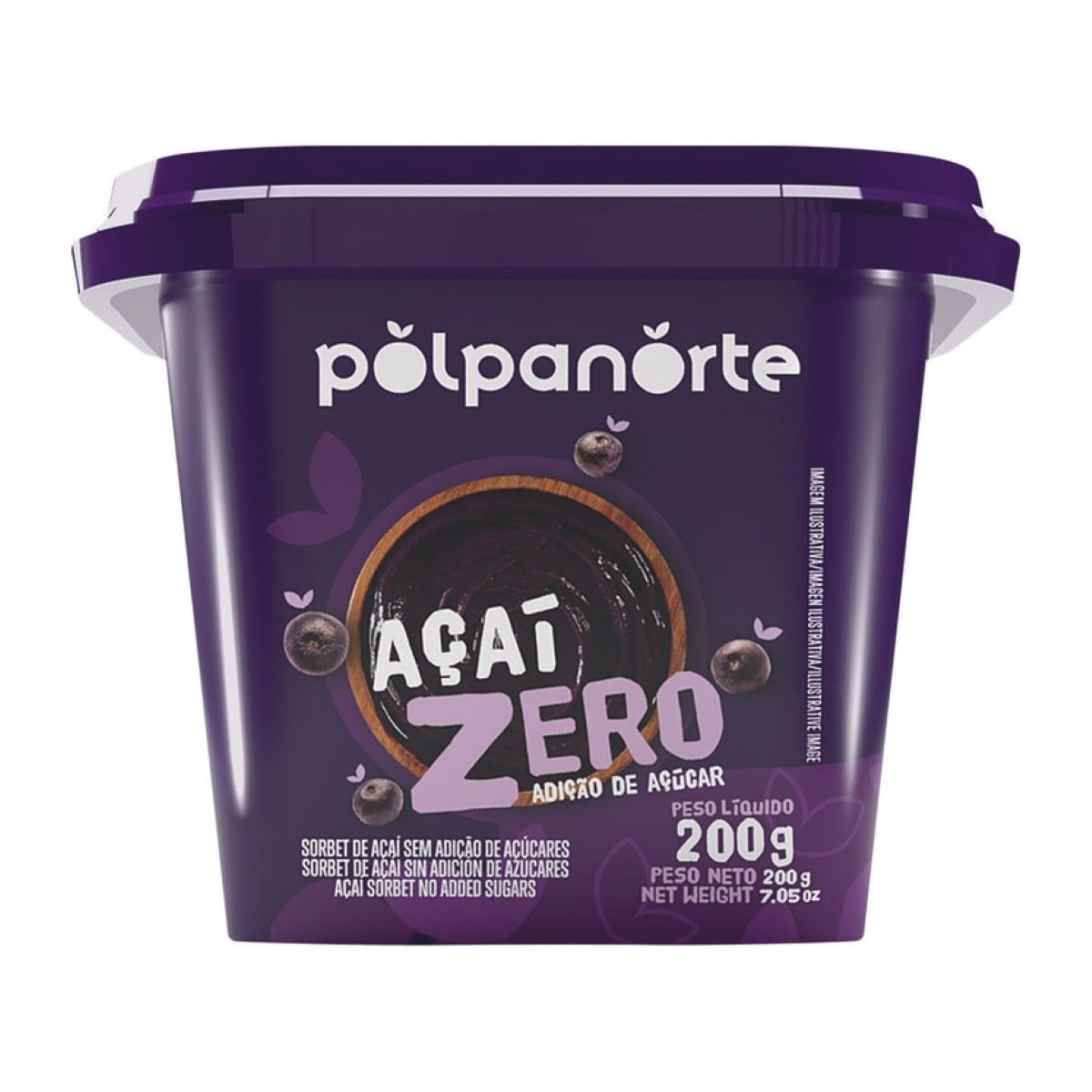 Açaí Zero Polpanorte 750 ml