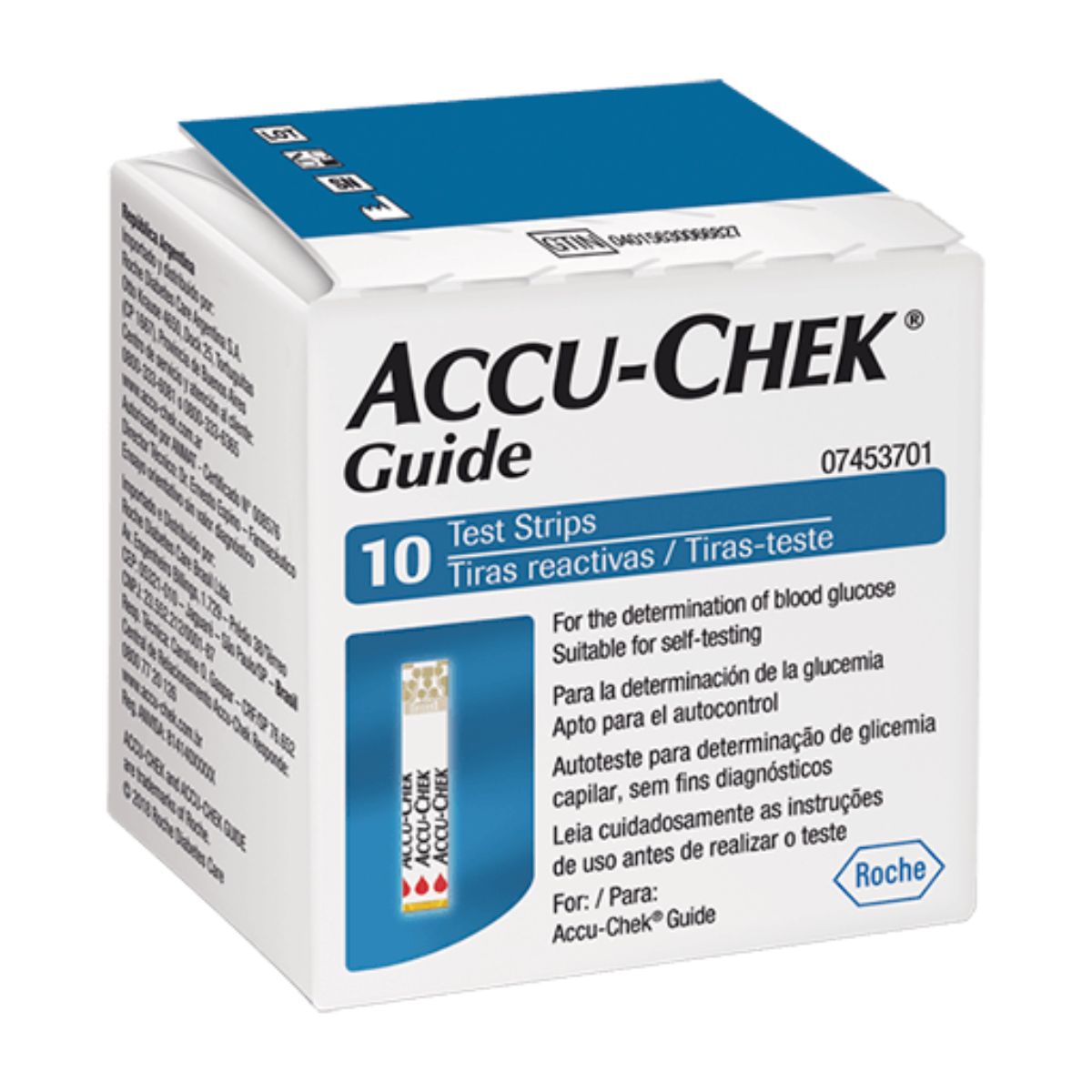 Tiras Accu-chek Controle de Glicemia Com 10 unidades