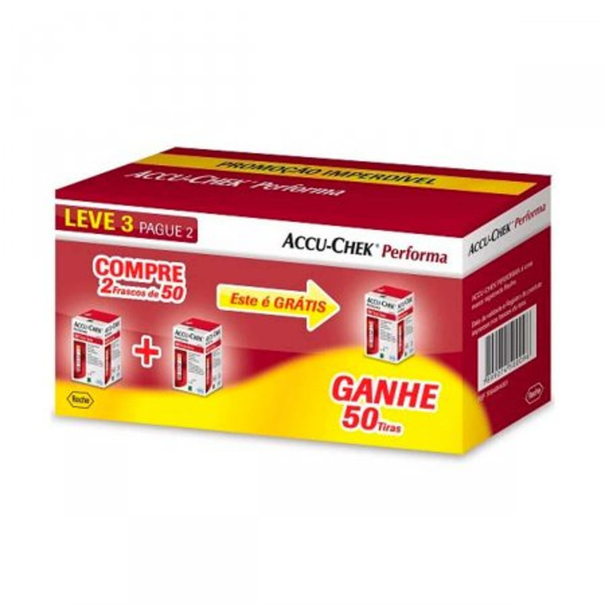 Kit Accu-Check Perfoma Leve 3 Pague 2 50 Tiras - Oferta Especial