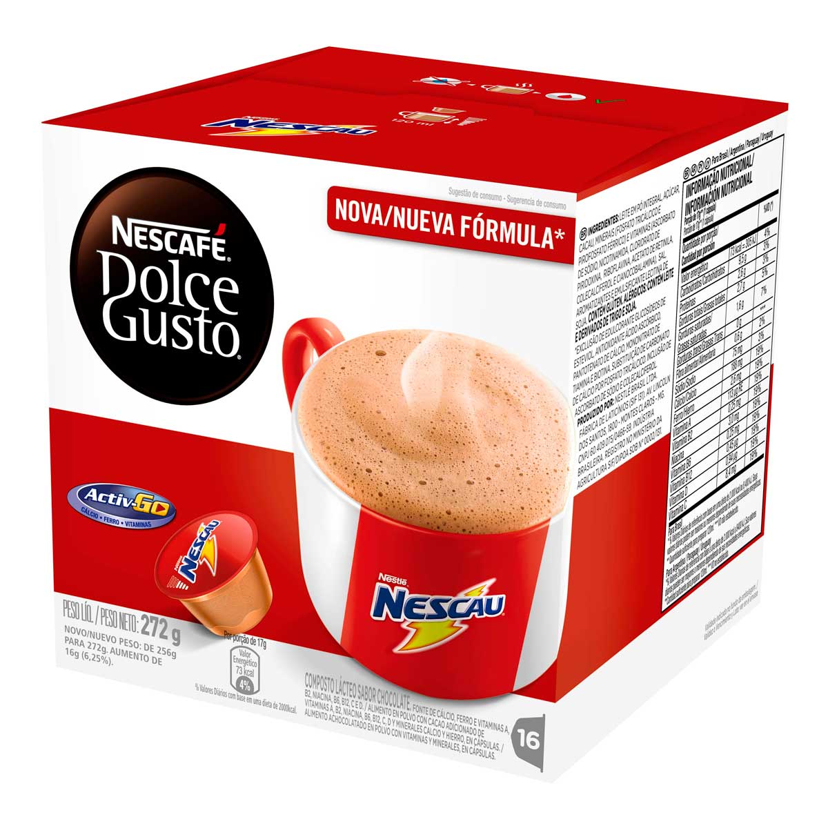 Café em Cápsula Nescafé Dolce Gusto Nescau 16 Cápsulas