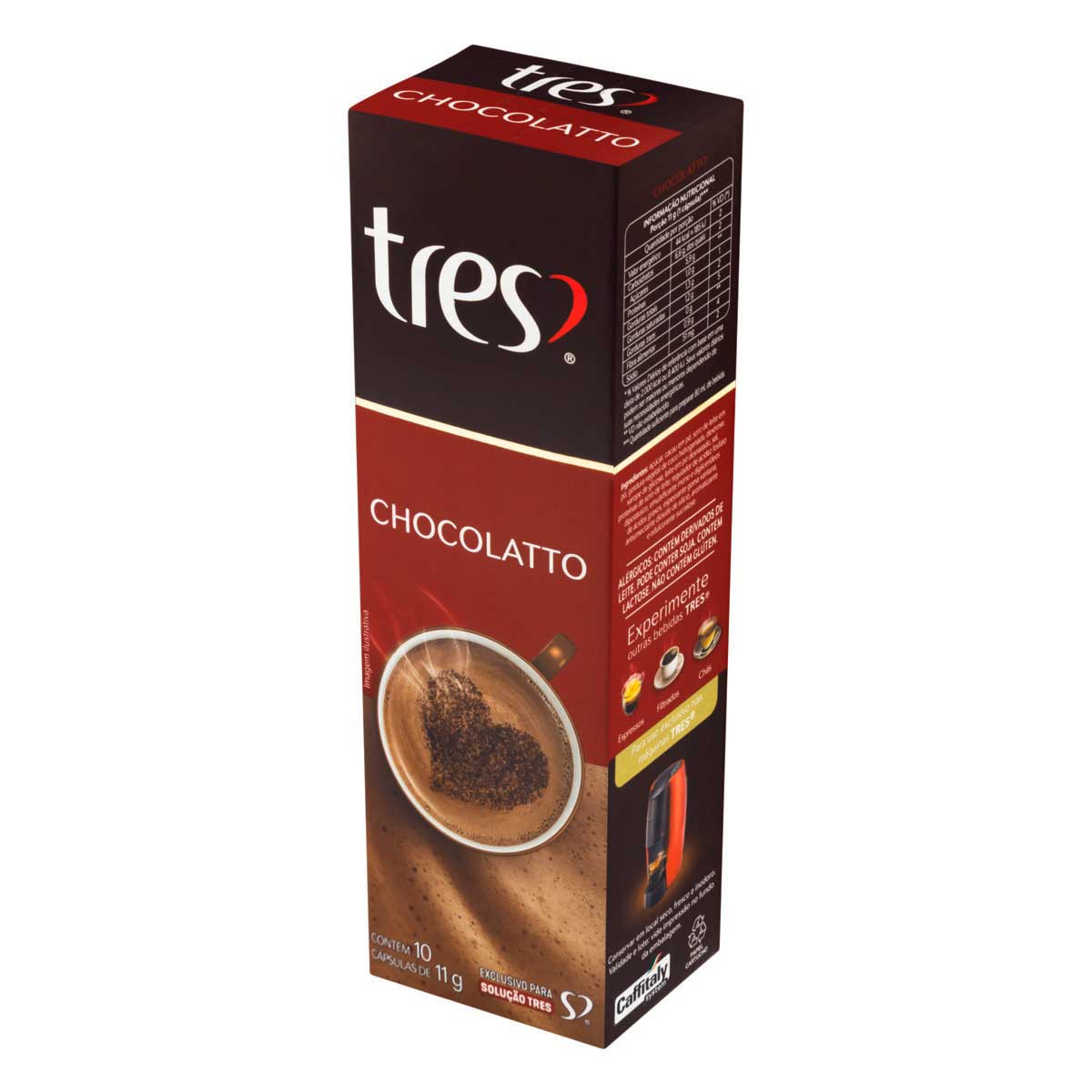 Achocolatado Cápsula Três Chocolatto 110G