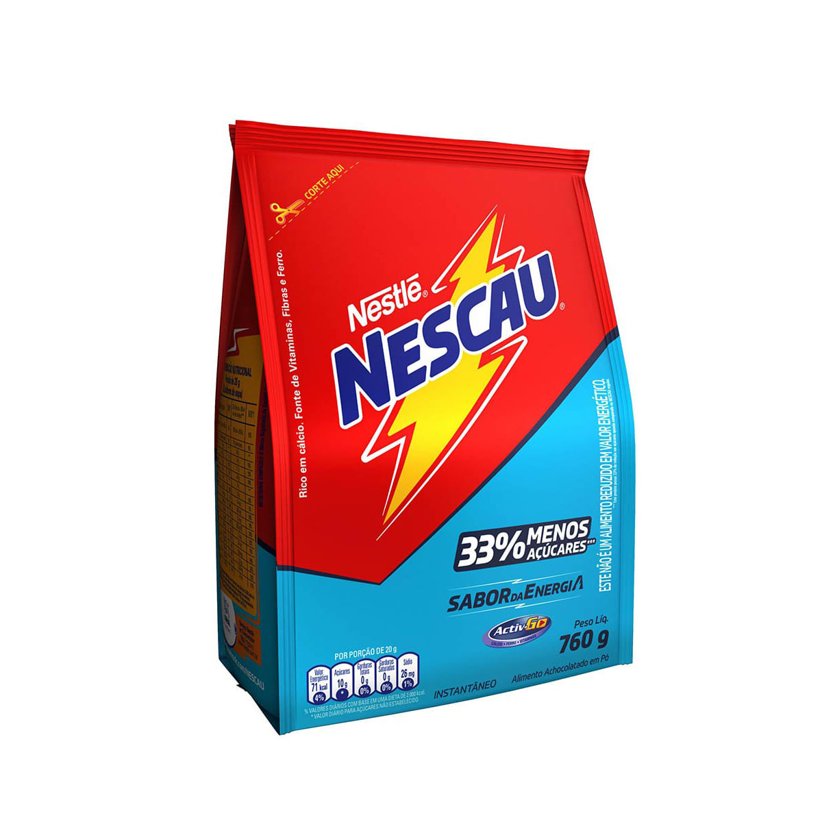 Achocolatado em Pó Instantâneo Nescau 3.0 760g