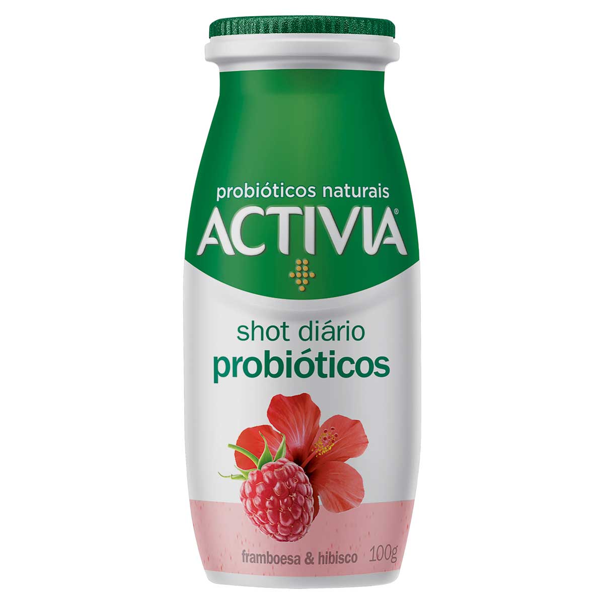 Leite Fermentado Zero Lactose Sabor Framboesa e Hibisco Activia Shot Diário 100g