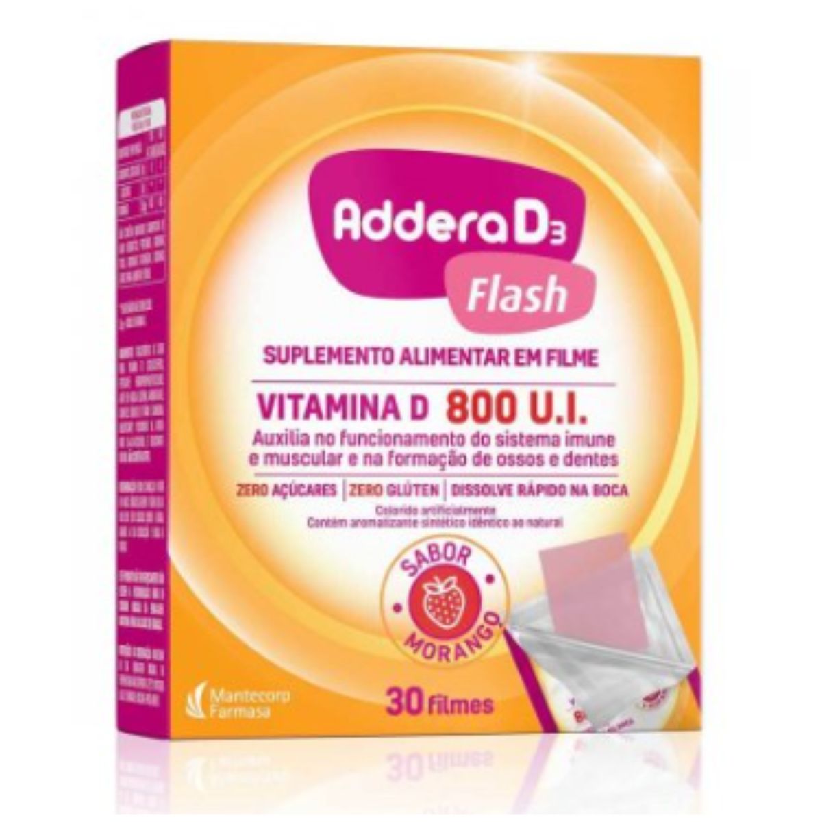 Addera D3 Flash 800ui Morango 30 Filmes