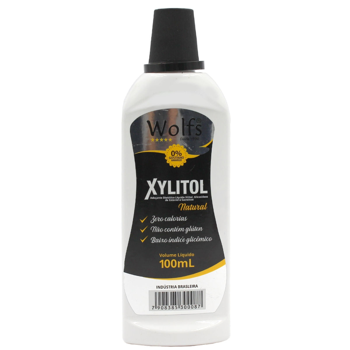 Adoçante Natural Líquido Xylitol Wolfs 100 ml