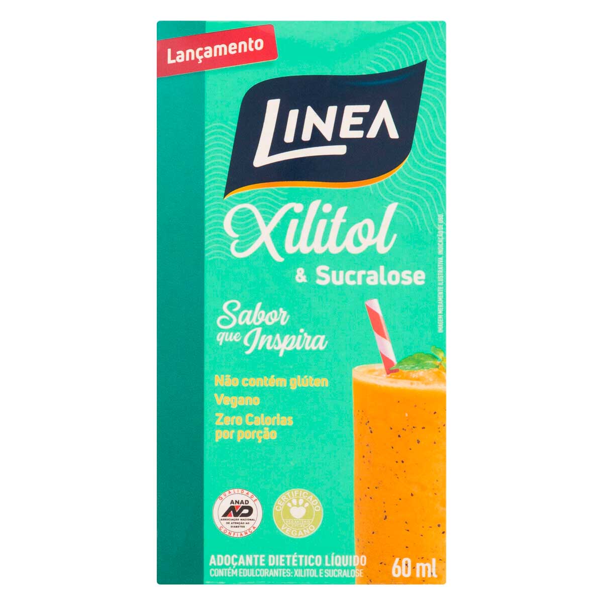 Adoçante Líquido Xilitol e Sucralose Linea 60ml