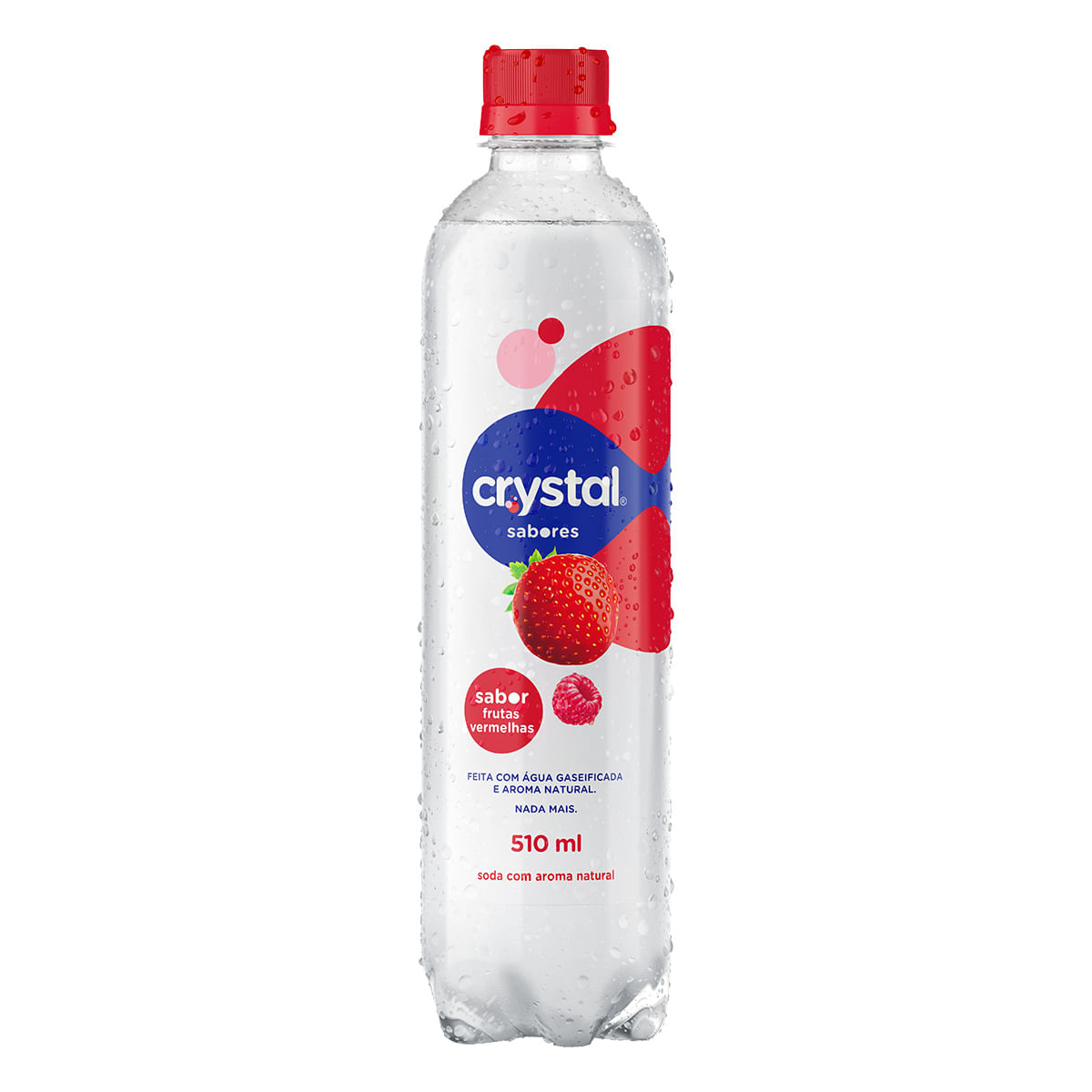 Água Mineral com Gás Frutas Vermelhas Crystal Sparkling Pet 510 ml