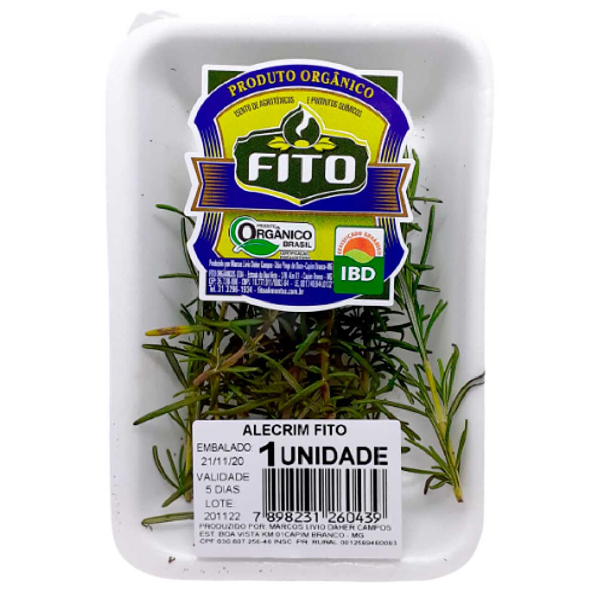 Alecrim Orgânico Fito Unidade