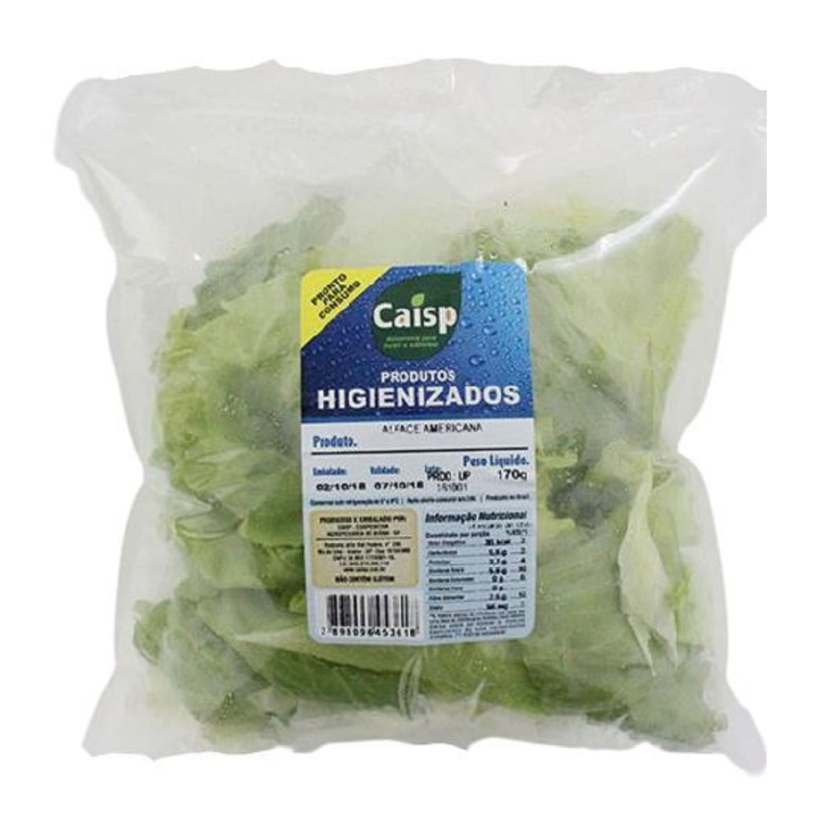 Alface Americana Higienizada Caisp 170 g