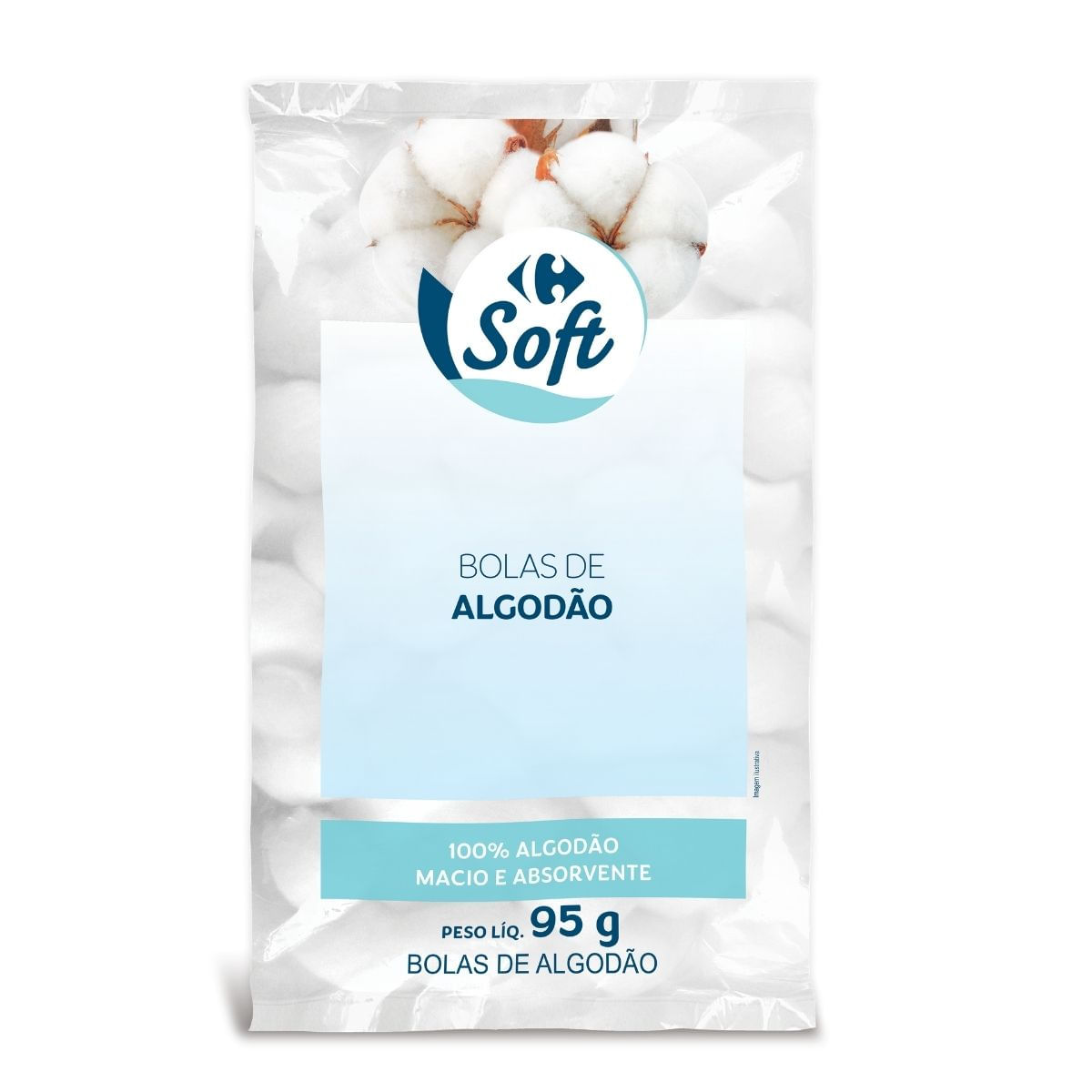 Algodão Bola Carrefour Soft 95 g