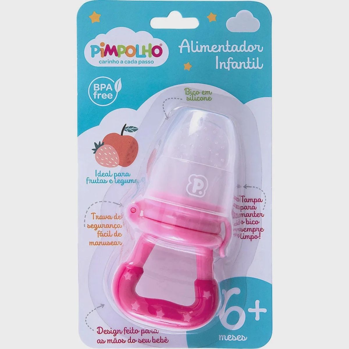 Alimentador para Bebês de Silicone Pimpolho Rosa