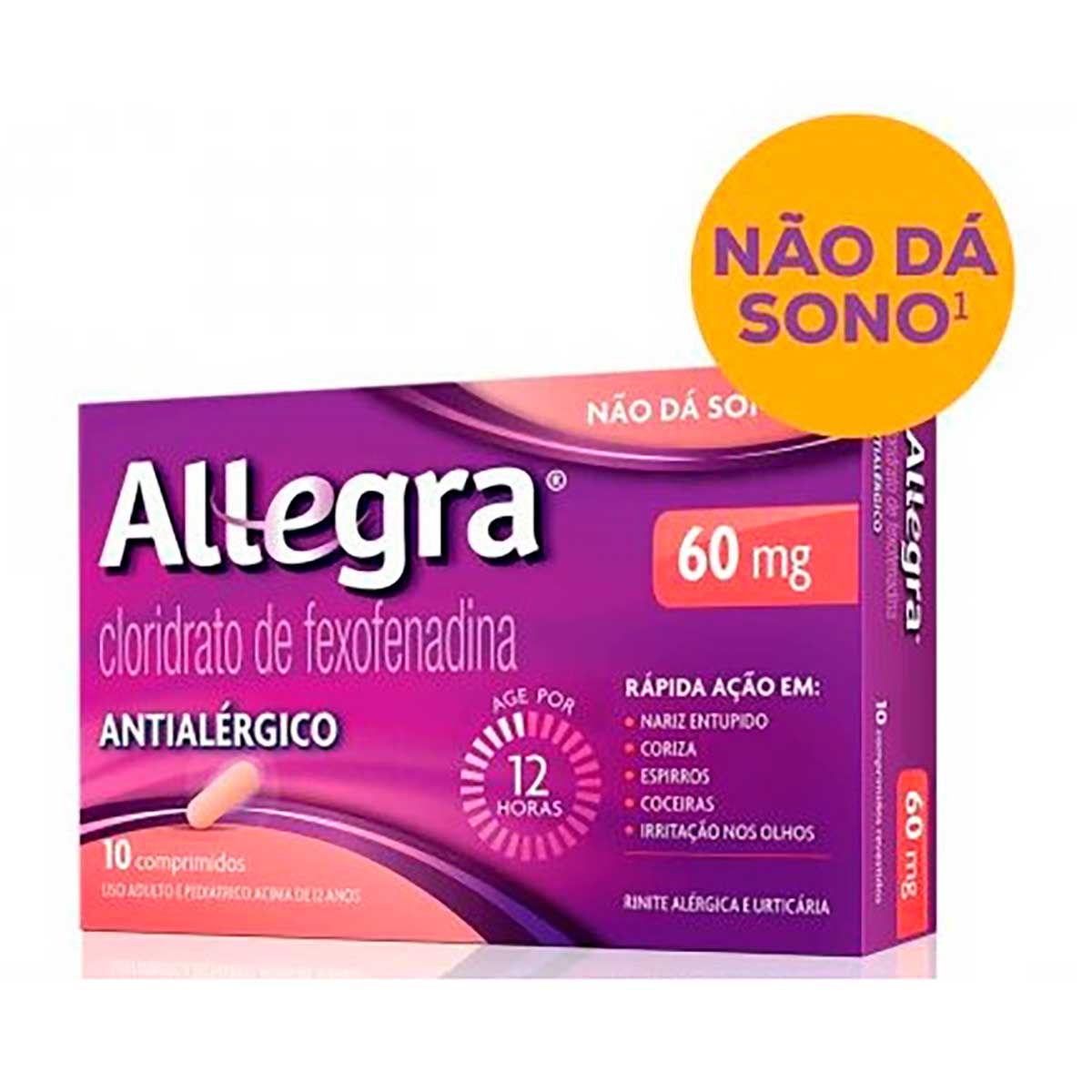 Allegra Antialérgico 60mg 10 Comprimidos