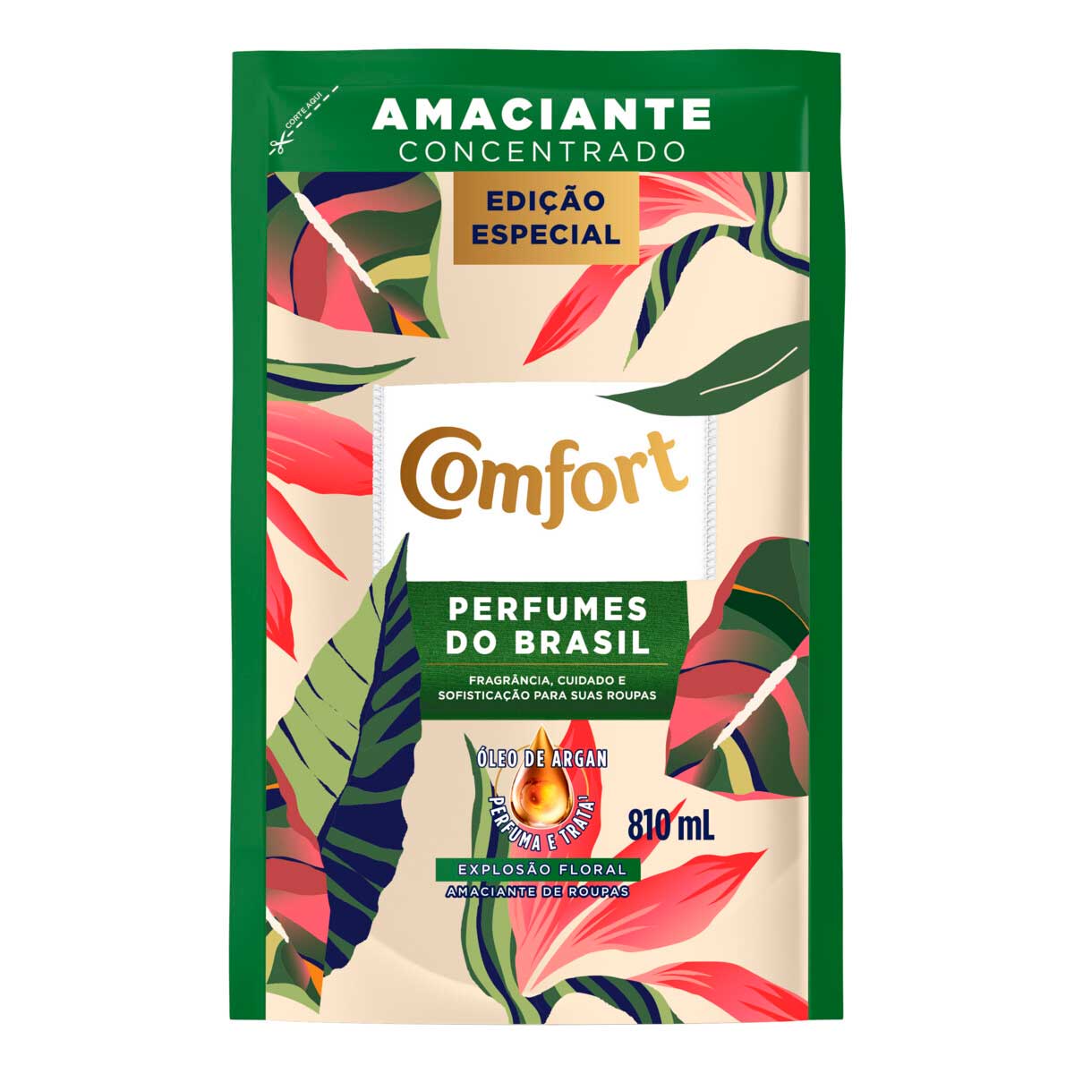 Amaciante Concentrado Comfort Explosão Floral Sachê 810 ml