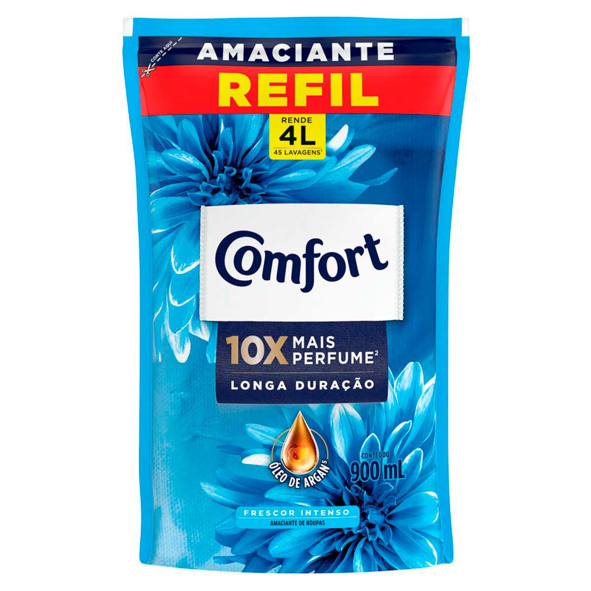 Amaciante Concentrado Comfort Frescor Intenso 900 ml Refil