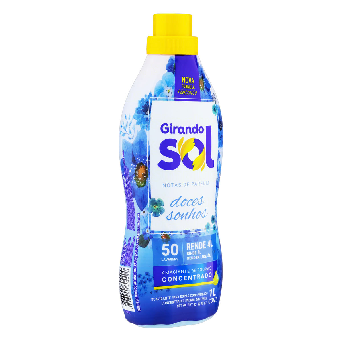 Amaciante de Roupa Concentrado Doces Sonhos Frasco Girando Sol 1 L