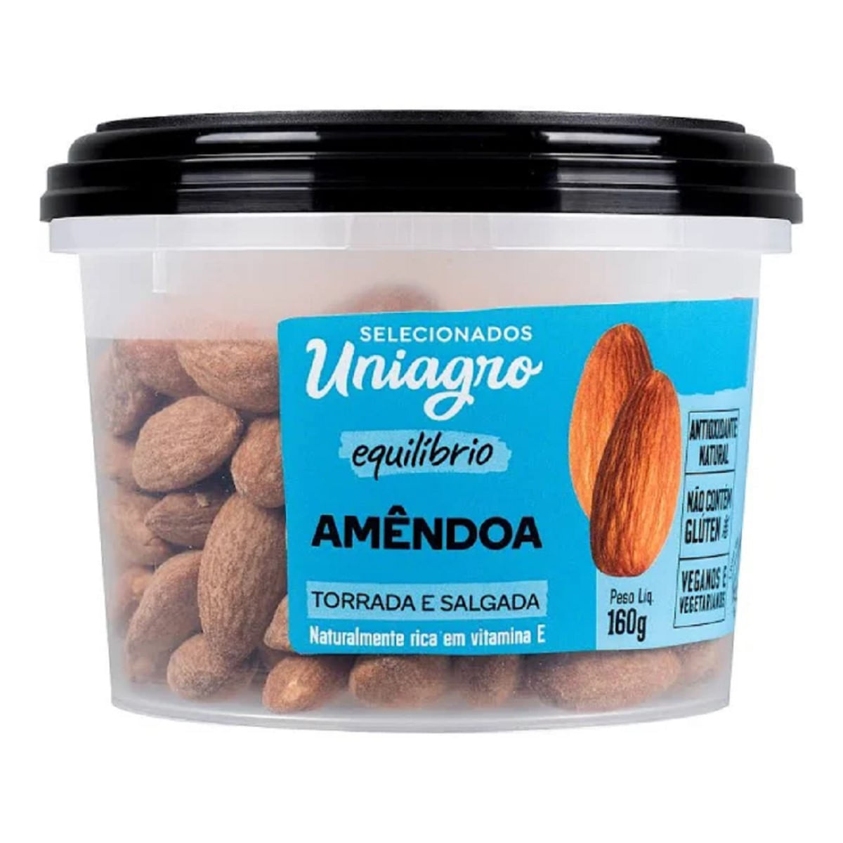 Amêndoa Torrada e Salgada Uniagro 160 g