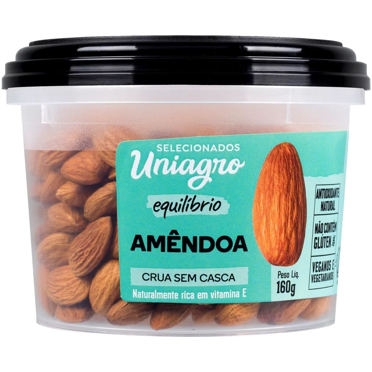 Amêndoa sem Casca Crua Uniagro 160 g