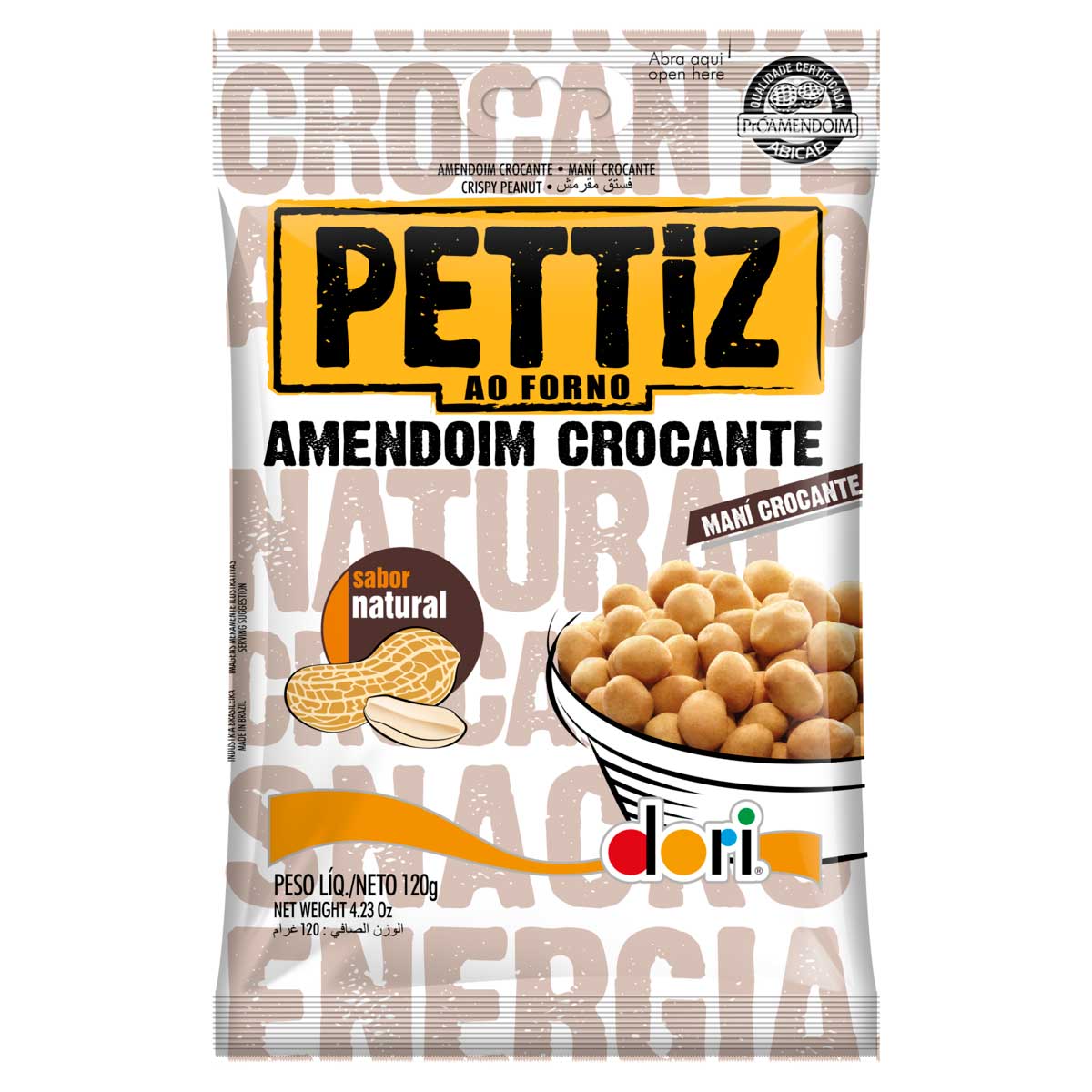 Amendoim Crocante Natural Dori Pettiz 120g