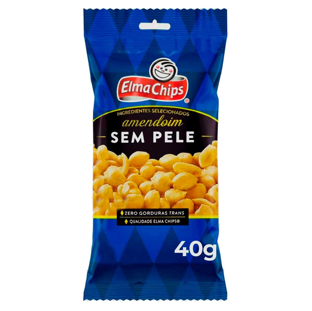 Amendoim Frito Salgado sem Pele Elma Chips Pacote 40 g