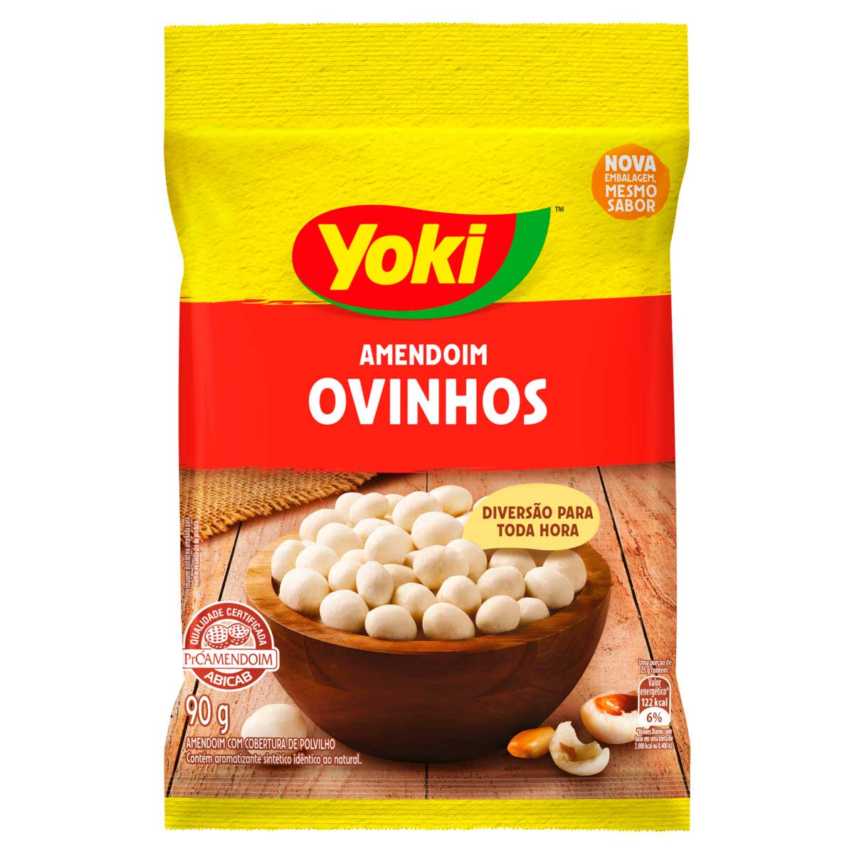 Ovinhos de Amendoim Cobertura Polvilho Yoki 90g