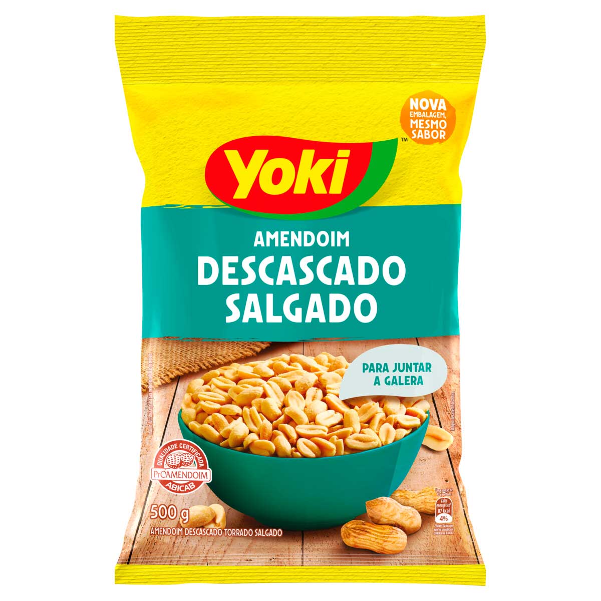 Amendoim Torrado Salgado sem Casca Yoki 500g