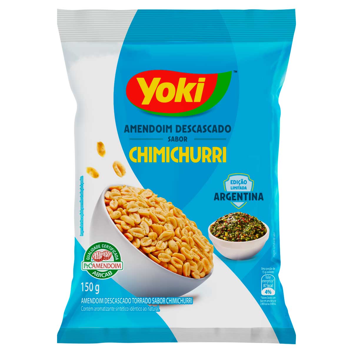 Amendoim Torrado sem Casca Sabor Chimichurri Yoki 150g Edição Limitada Argentina