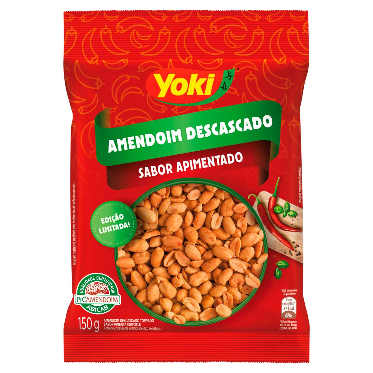 Amendoim Torrado sem Casca Apimentado Yoki 150g