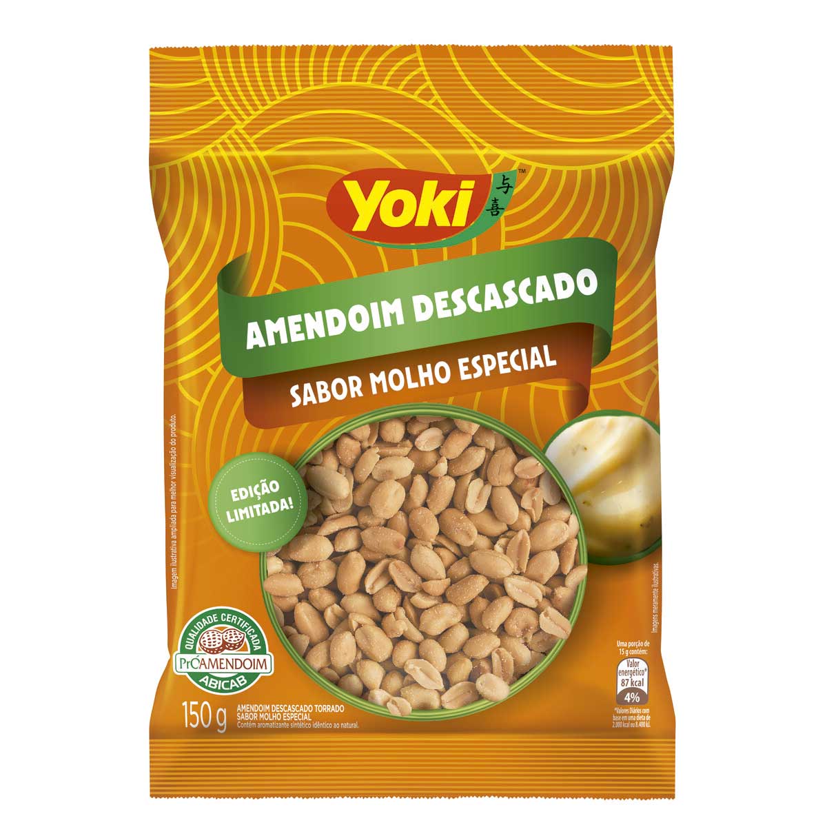 Amendoim Torrado sem Casca Molho Especial Yoki 150g