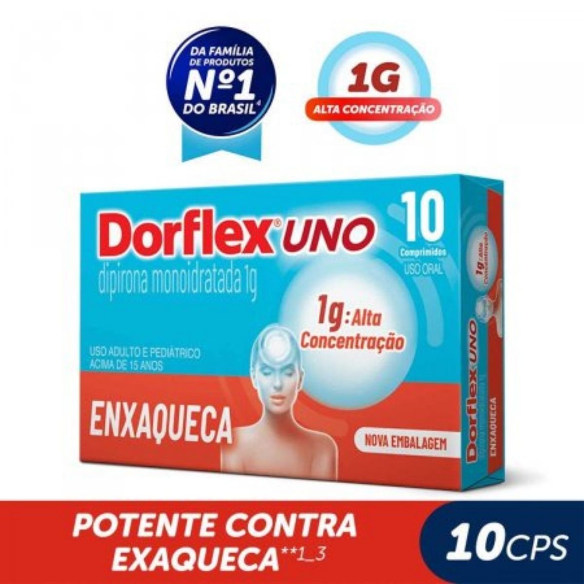 Analgésico Dorflex 1g Uno com 10 Comprimidos