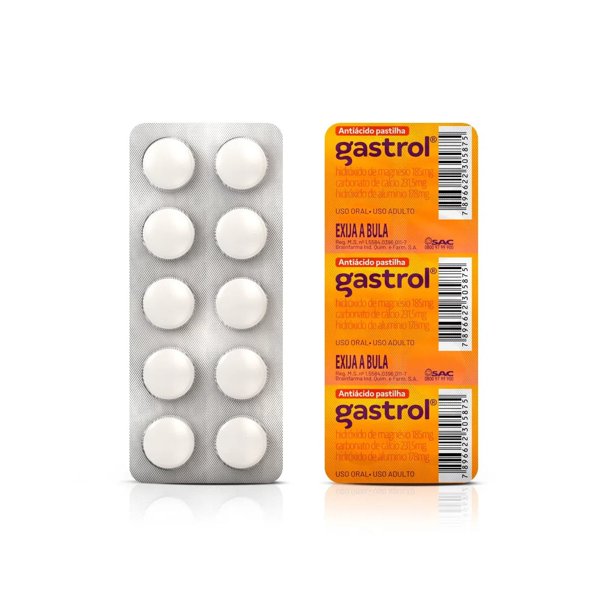 Antiacido Pastilha Gastrol 10un