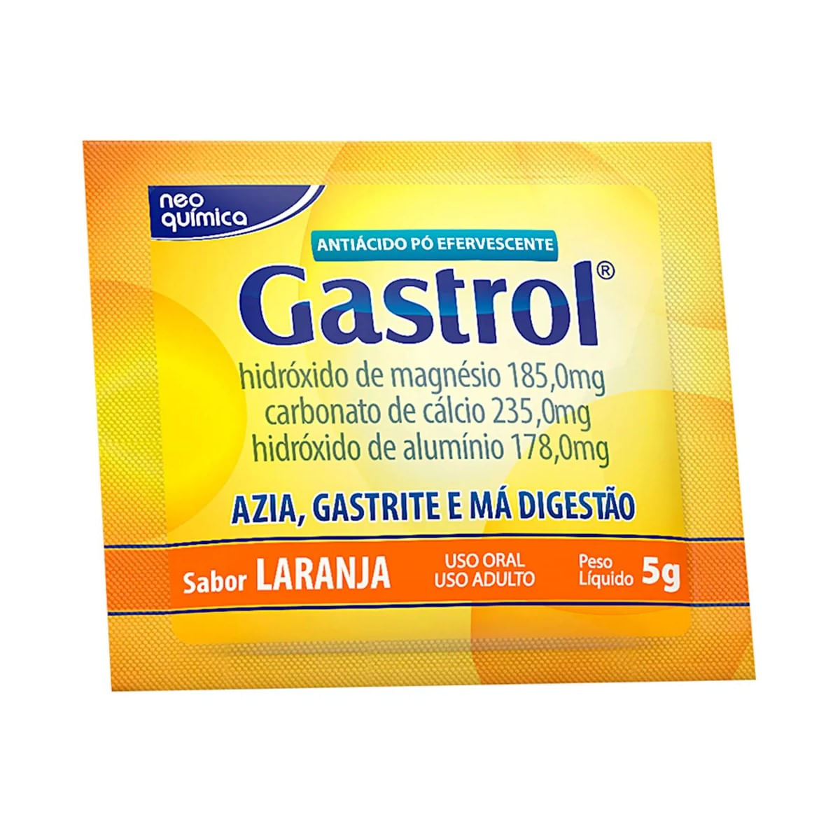 Antiacido Sachê Gastrol Pó Efervecente Laranja 5g