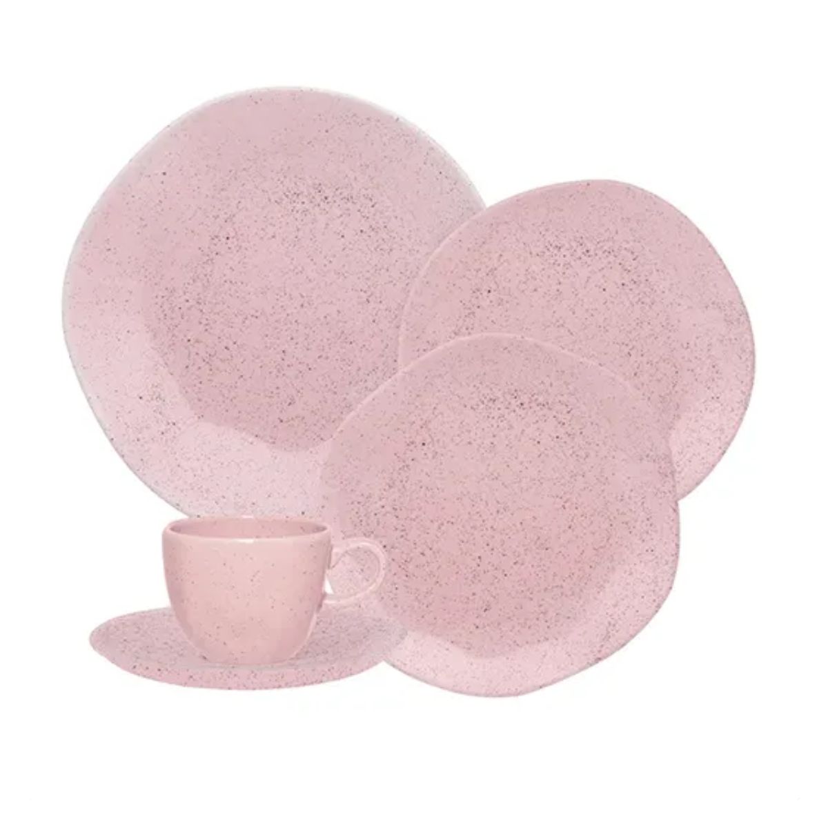 Aparelho de Jantar Porcelana Ryo Oxford Rosa 20 Peças