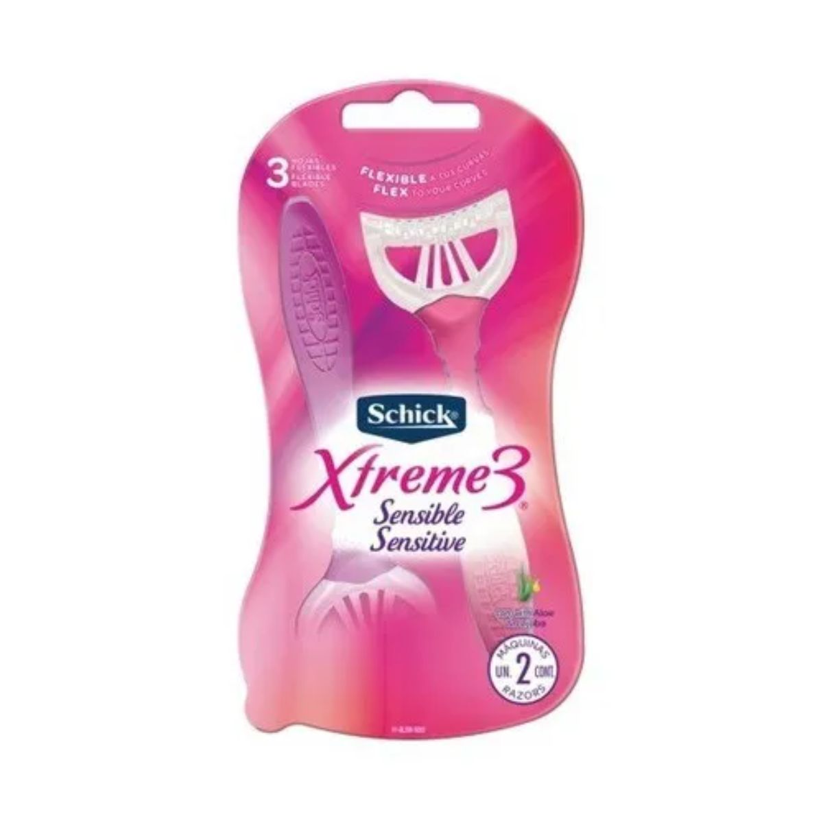 Aparelho De Babear Schick Xtreme 3 Pele Delicada Com 2 Unidades