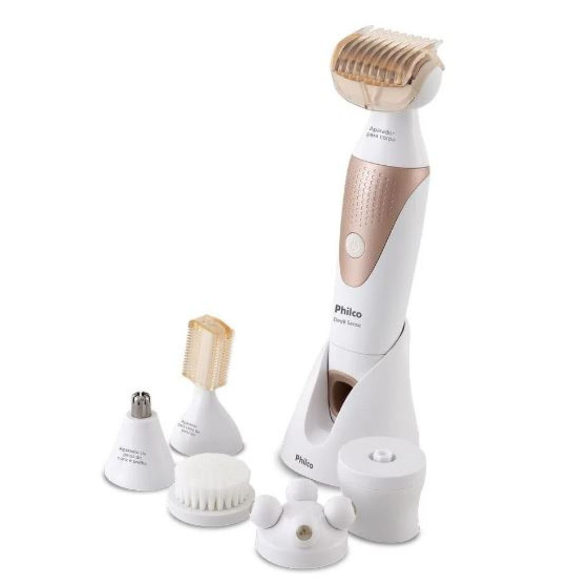 Aparador de Pelos Feminino 7 em 1 Philco Com/Sem fio Multi Groom Depil Sense PAP08RG Bivolt