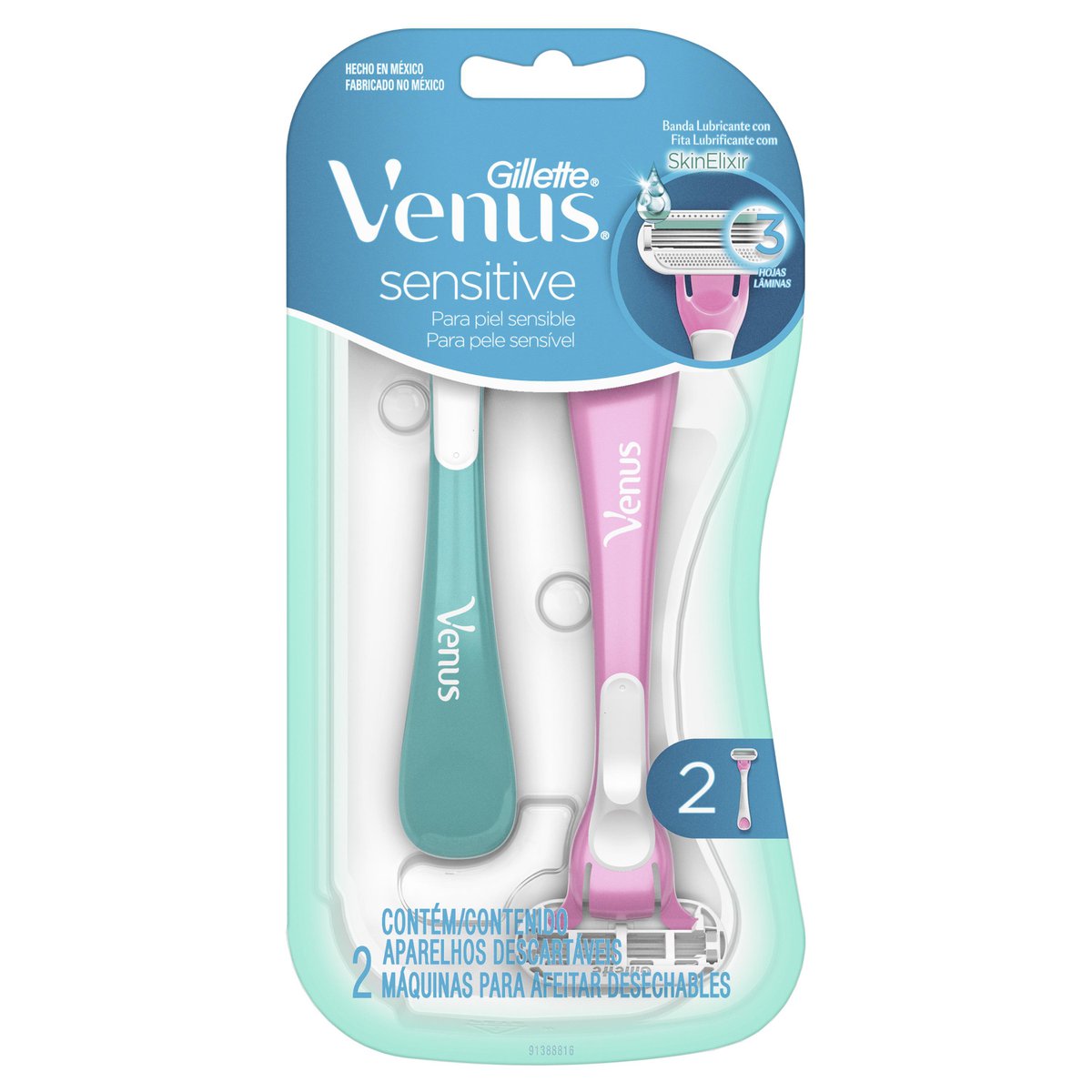 Aparelho de Depilar Gillette Venus Sensitive 2 Unidades