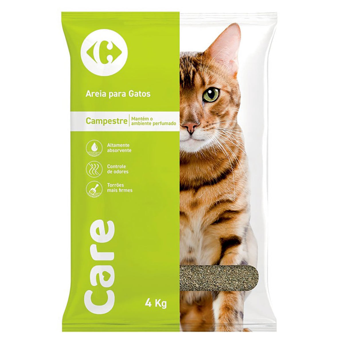 Areia Higiênica Campestre Carrefour Care 4Kg