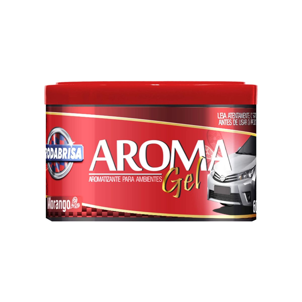 Odorizador Aroma Rodabrisa Gel Morango Rodabrill 60 g