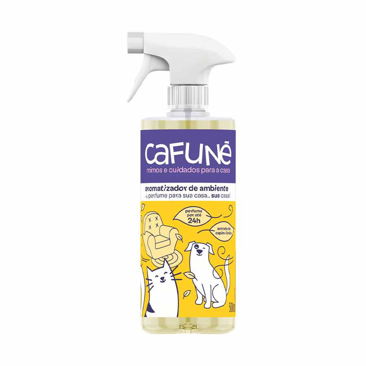 Aromatiznte de Ambientes Pet Capim e Limão Cafuné 500 Ml